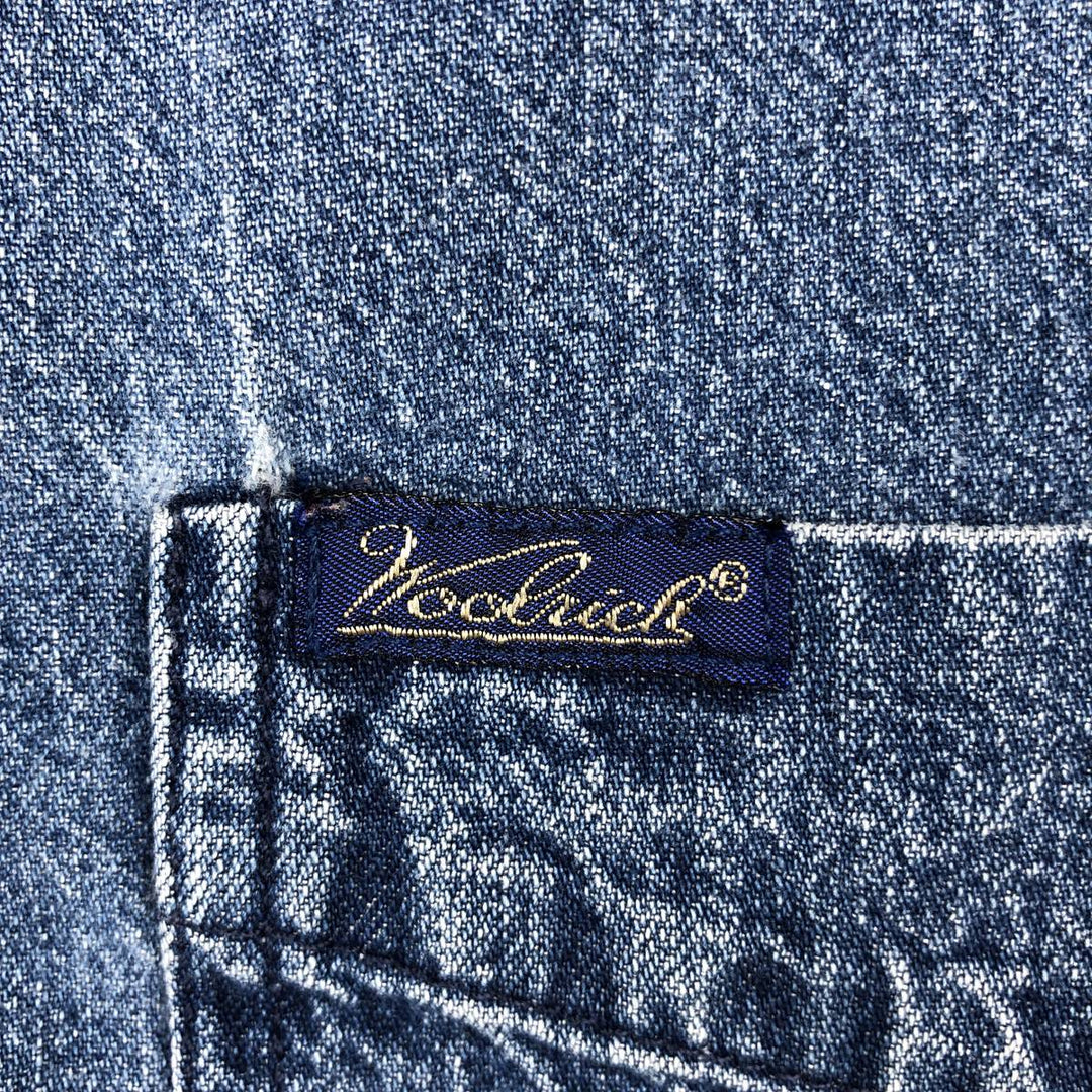 90s-00'S Woolrich long-sleeved button-down denim shirt, men's size XL. cotton blue type Vintage Second Hand