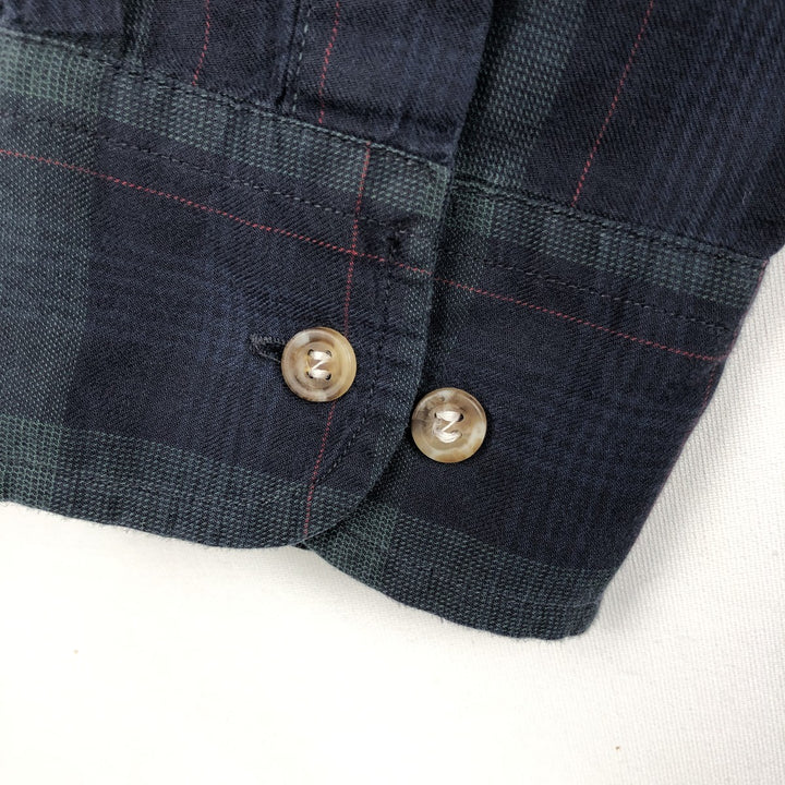Brooks Brothers Est.1818 Long Sleeve Button-Down Check Shirt, Men's Size L cotton Green type dark green Vintage Second Hand