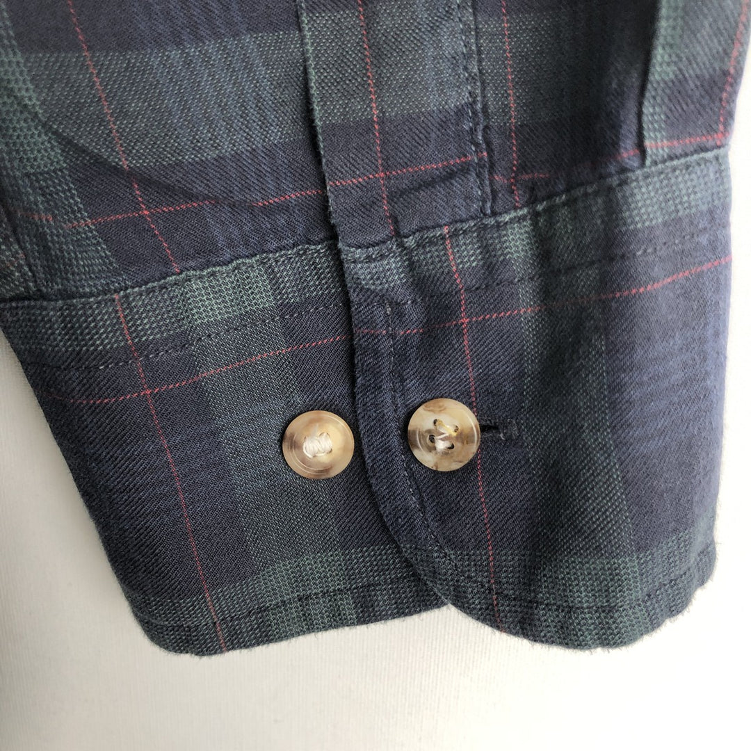 Brooks Brothers Est.1818 Long Sleeve Button-Down Check Shirt, Men's Size L cotton Green type dark green Vintage Second Hand