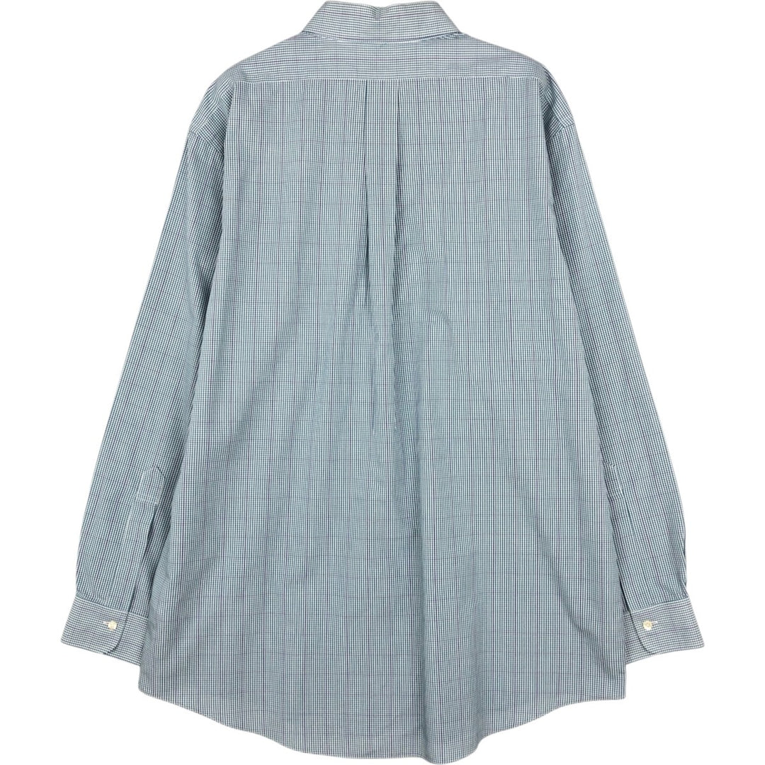 Brooks Brothers Est.1818 MADISON Long Sleeve Button-Down Check Shirt, Men's XL Supima Cotton green type Vintage Second Hand
