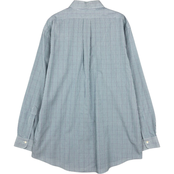 Brooks Brothers Est.1818 MADISON Long Sleeve Button-Down Check Shirt, Men's XL Supima Cotton green type Vintage Second Hand