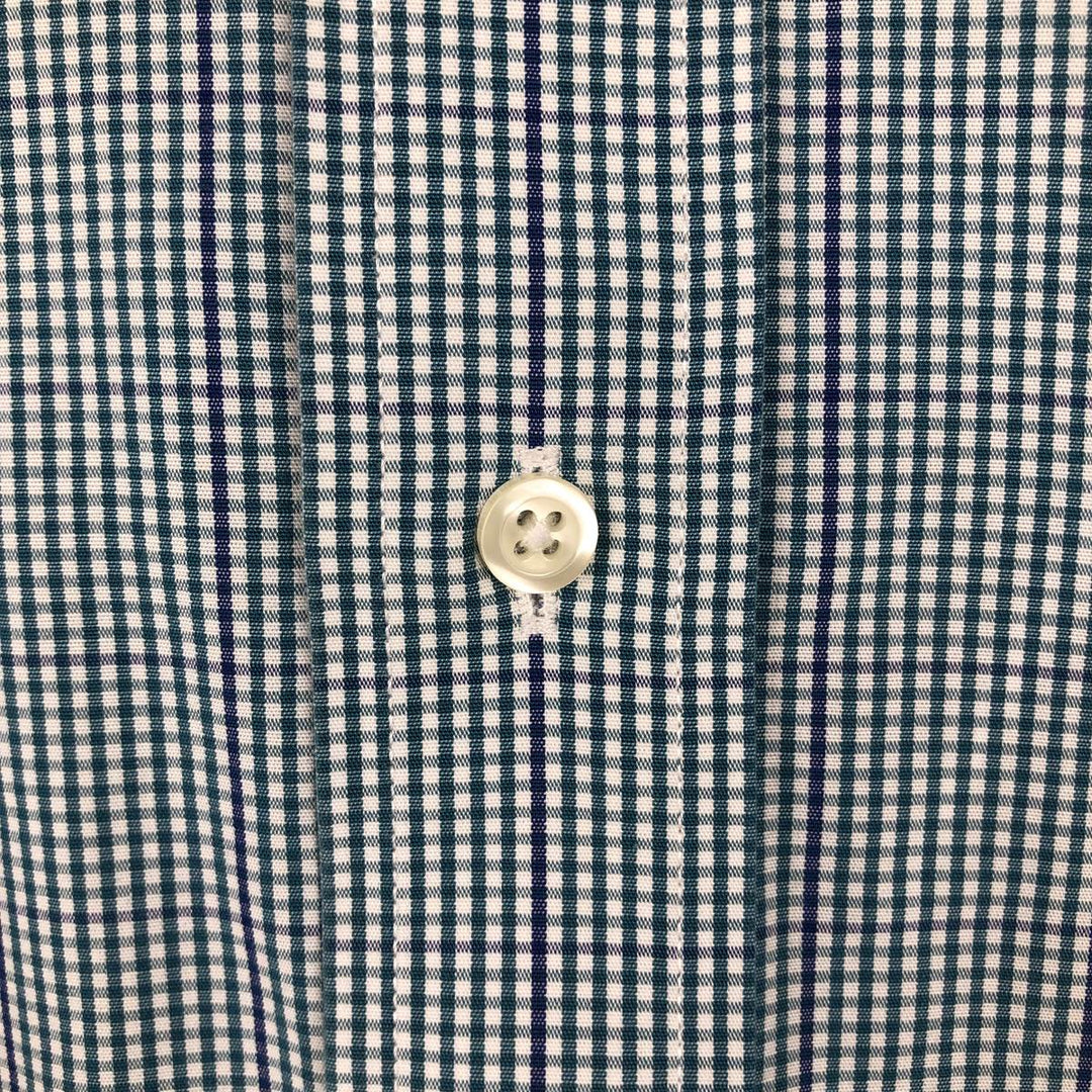 Brooks Brothers Est.1818 MADISON Long Sleeve Button-Down Check Shirt, Men's XL Supima Cotton green type Vintage Second Hand