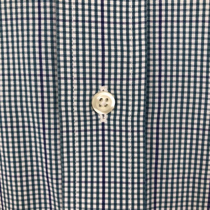 Brooks Brothers Est.1818 MADISON Long Sleeve Button-Down Check Shirt, Men's XL Supima Cotton green type Vintage Second Hand