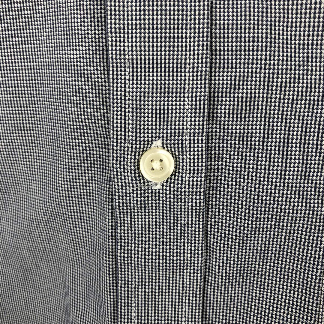 Banana Republic Long-Sleeve Cotton Check Shirt, Men's Size L (approx.) cotton blue type Vintage Second Hand
