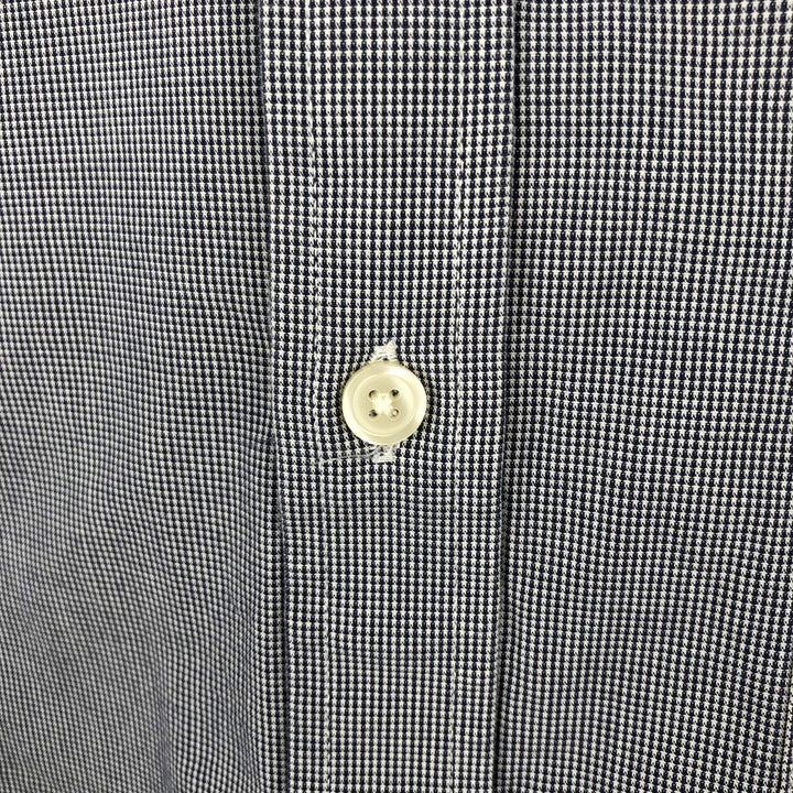 Banana Republic Long-Sleeve Cotton Check Shirt, Men's Size L (approx.) cotton blue type Vintage Second Hand