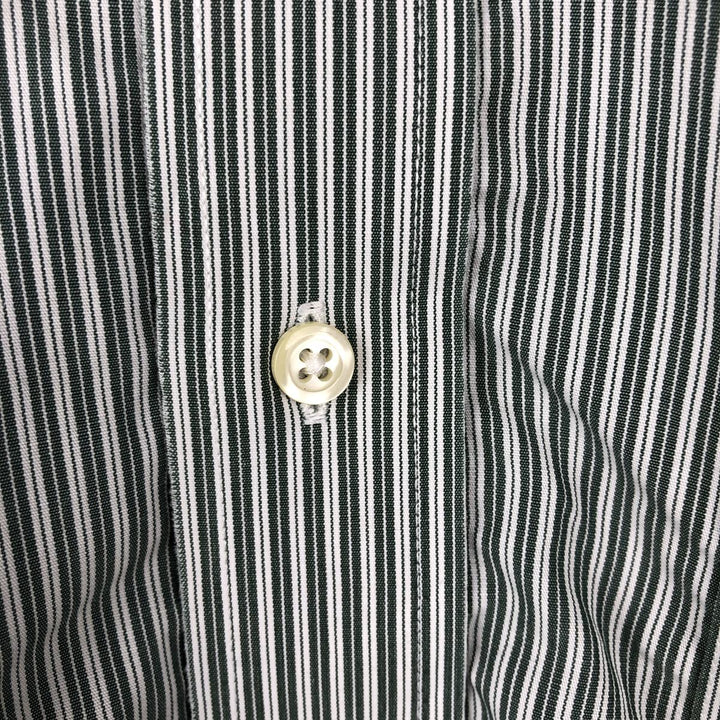 Brooks Brothers Est. 1818 Multi-Stripe Long Sleeve Button-Down Striped Shirt, Men's Size Medium cotton Green type dark green Vintage Second Hand