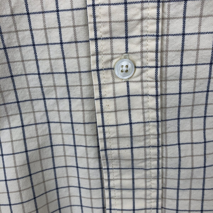 GAP Old GAP The Big Oxford Long Sleeve Button-Down Check Shirt Men's Size M (Equivalent) Vintage cotton lemon yellow Vintage Second Hand