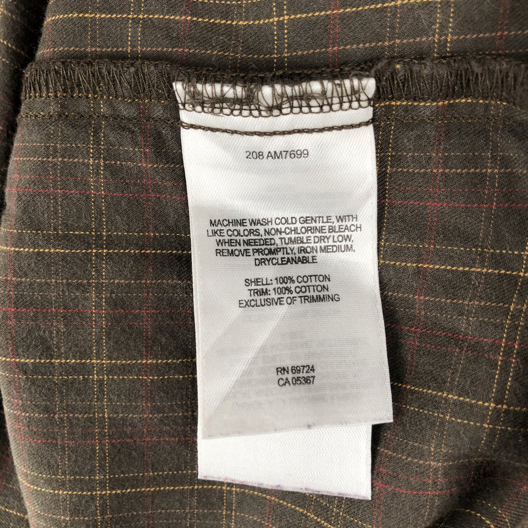 2000'S Columbia Long-Sleeve Button-Down Check Shirt, Men's Size XL (approx.) cotton brown type Vintage Second Hand