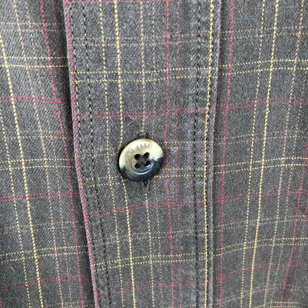 2000'S Columbia Long-Sleeve Button-Down Check Shirt, Men's Size XL (approx.) cotton brown type Vintage Second Hand