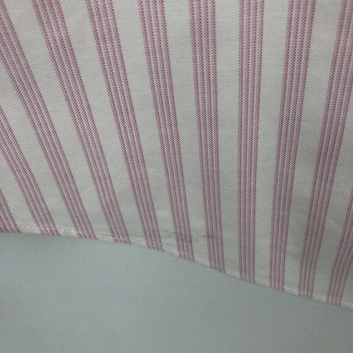 Brooks Brothers Est.1818 Long Sleeve Button-Down Striped Shirt, Men's XL Supima Cotton pink type Vintage Second Hand