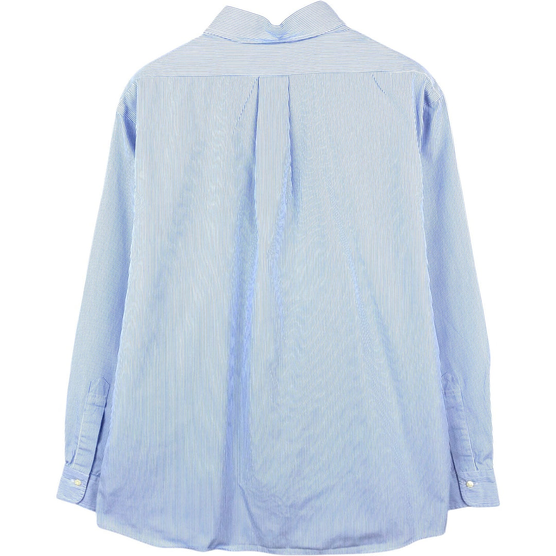 Brooks Brothers Est.1818 Regular Long-Sleeve Cotton Stripe Shirt (Men's Size L) Supima Cotton blue type Vintage Second Hand