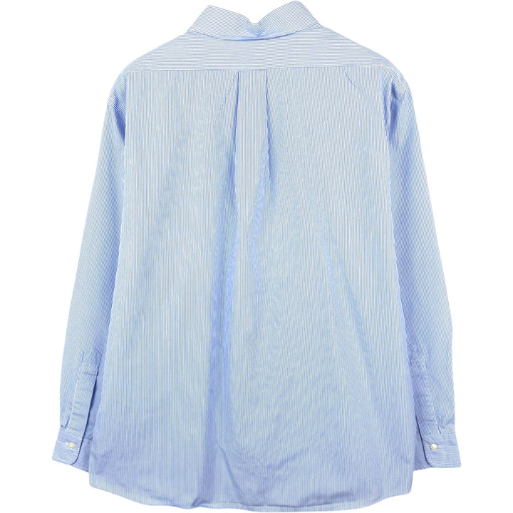 Brooks Brothers Est.1818 Regular Long-Sleeve Cotton Stripe Shirt (Men's Size L) Supima Cotton blue type Vintage Second Hand