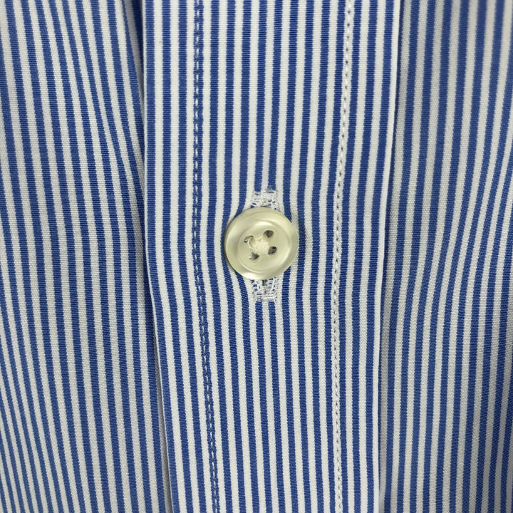Brooks Brothers Est.1818 Regular Long-Sleeve Cotton Stripe Shirt (Men's Size L) Supima Cotton blue type Vintage Second Hand
