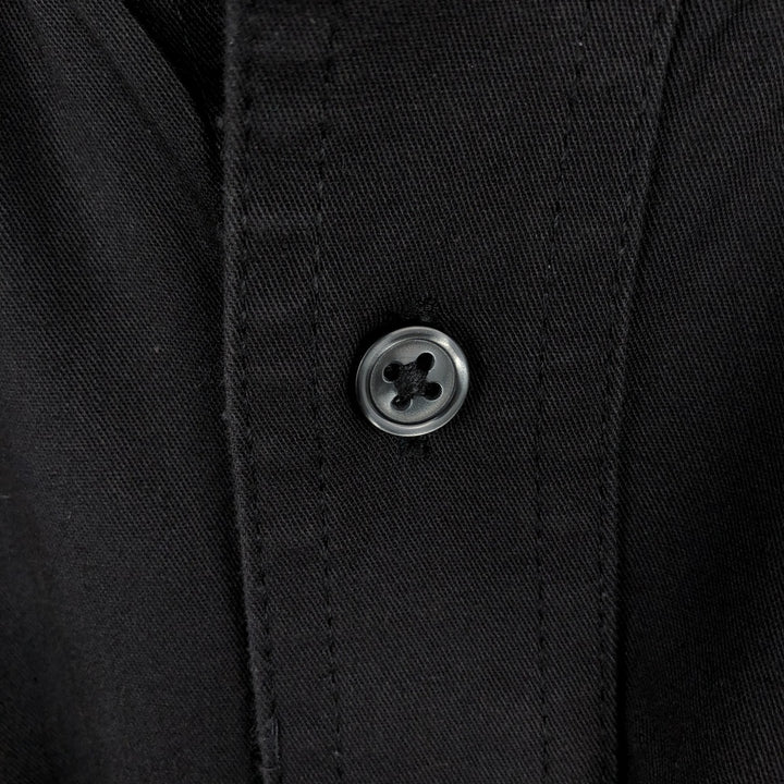 Wrangler long-sleeved button-down shirt, men's size M (approx.) cotton black type Vintage Second Hand