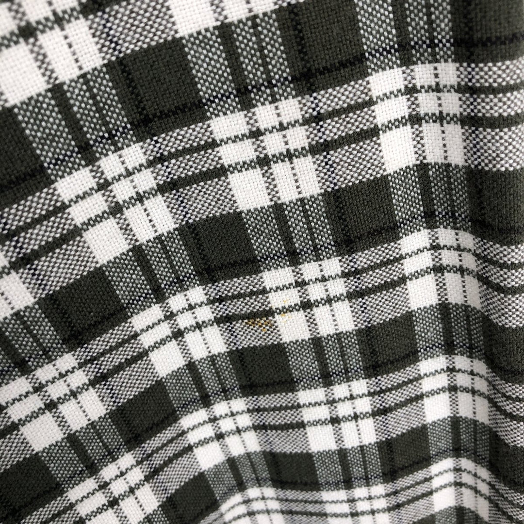 Eddie Bauer Long Sleeve Cotton Check Shirt, Men's XL cotton Khaki type Vintage Second Hand