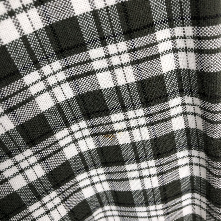 Eddie Bauer Long Sleeve Cotton Check Shirt, Men's XL cotton Khaki type Vintage Second Hand