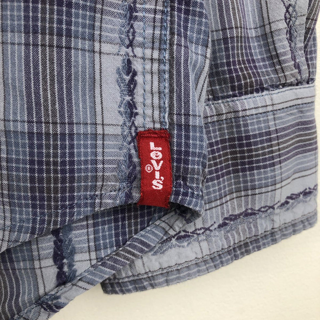 Levi's RED TAB Long-Sleeve Check Shirt, Men's Size M (approx.) unclear gray type Vintage Second Hand