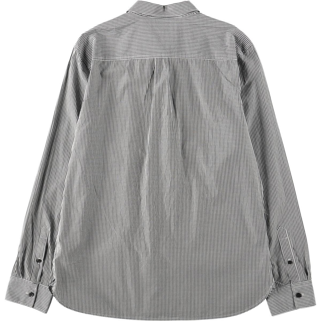 2000'S Calvin Klein long-sleeved cotton check shirt, men's size L (approx.) cotton white type Vintage Second Hand