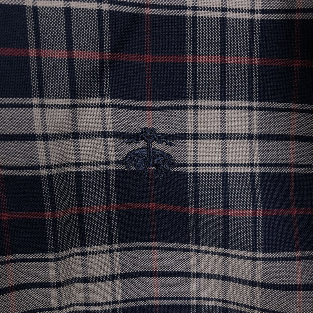 Brooks Brothers Est.1818 REGENT Long Sleeve Button-Down Check Shirt, Men's Size M Supima Cotton black type Vintage Second Hand