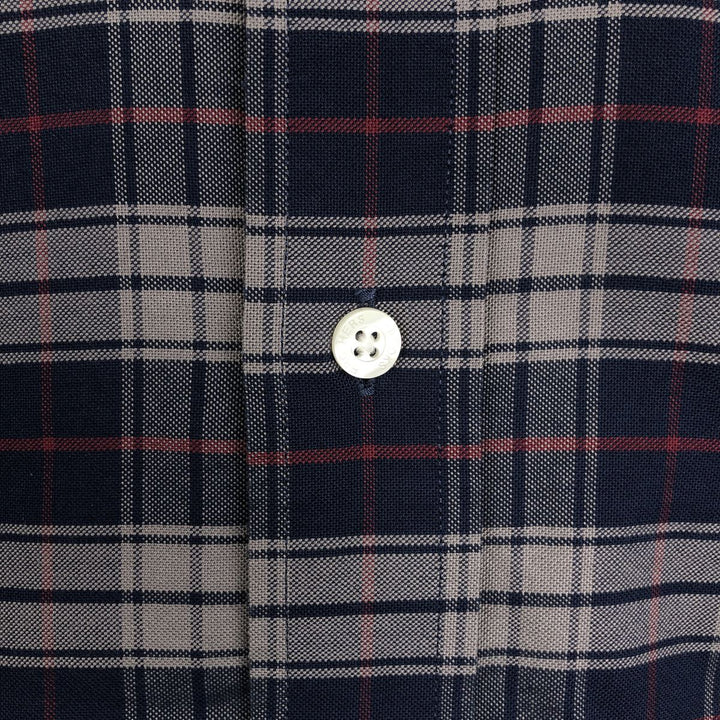 Brooks Brothers Est.1818 REGENT Long Sleeve Button-Down Check Shirt, Men's Size M Supima Cotton black type Vintage Second Hand