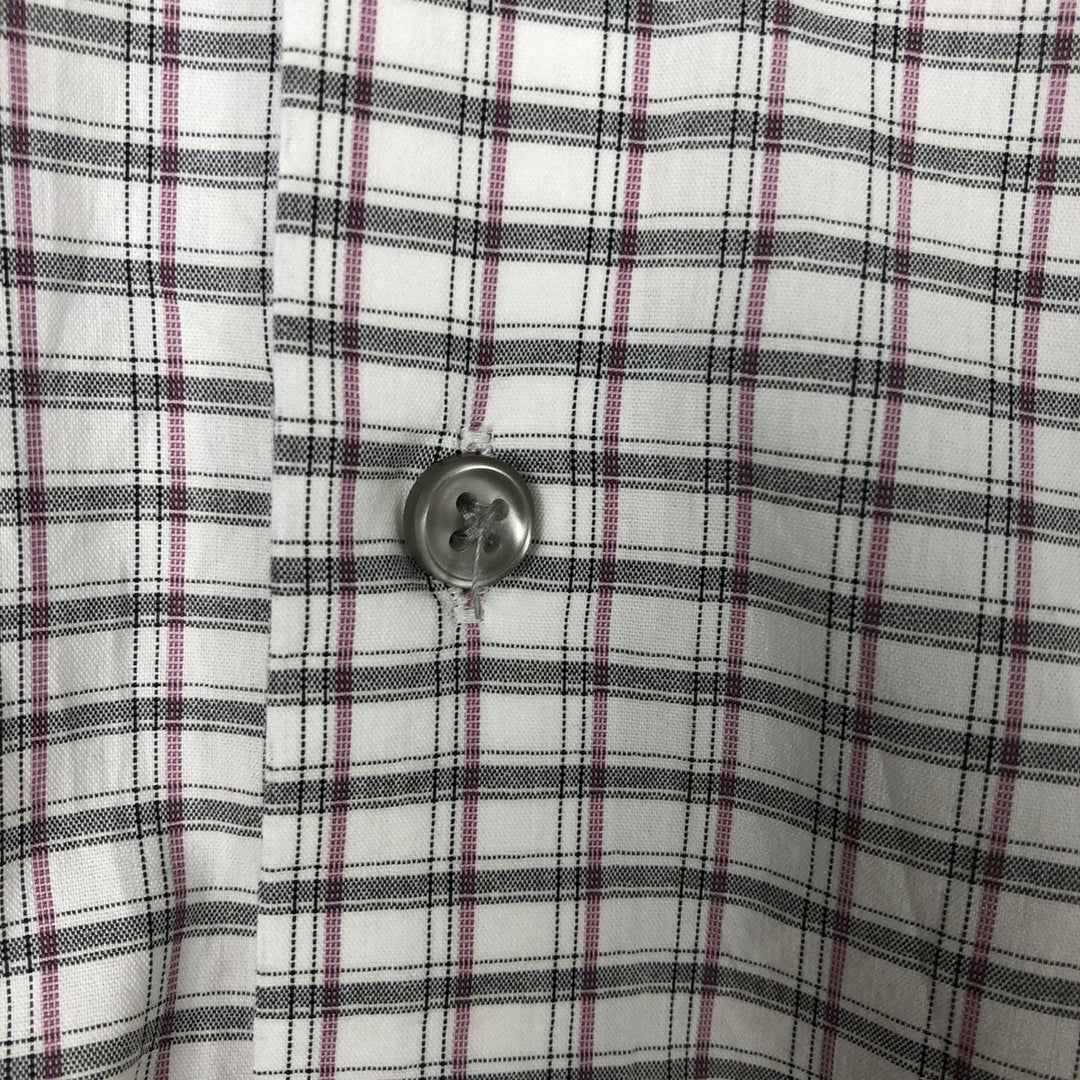 Calvin Klein Regular Fit Long-Sleeve Cotton Check Shirt, Men's Size L (approx.) cotton white type Vintage Second Hand