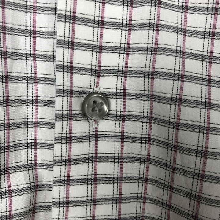Calvin Klein Regular Fit Long-Sleeve Cotton Check Shirt, Men's Size L (approx.) cotton white type Vintage Second Hand