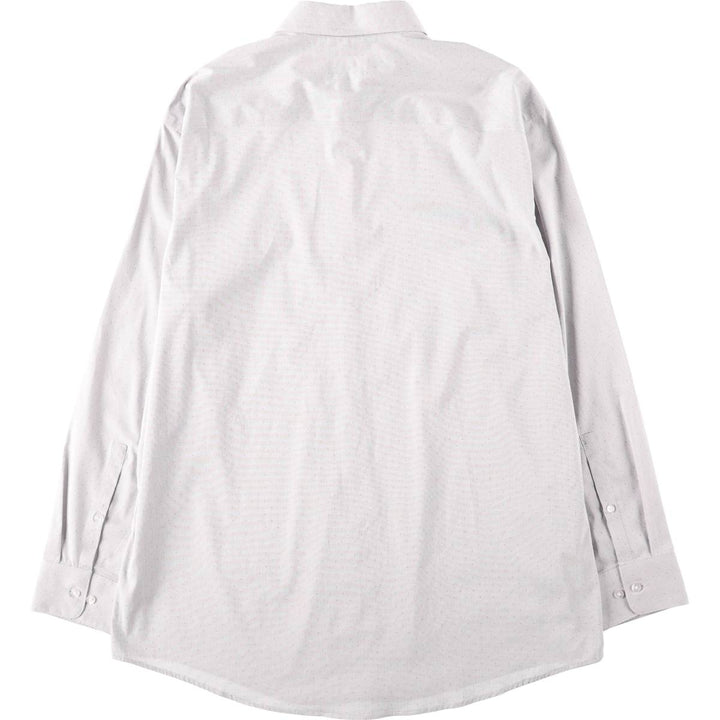 2000'S Calvin Klein long-sleeved cotton check shirt, men's size L (approx.) cotton white type Vintage Second Hand