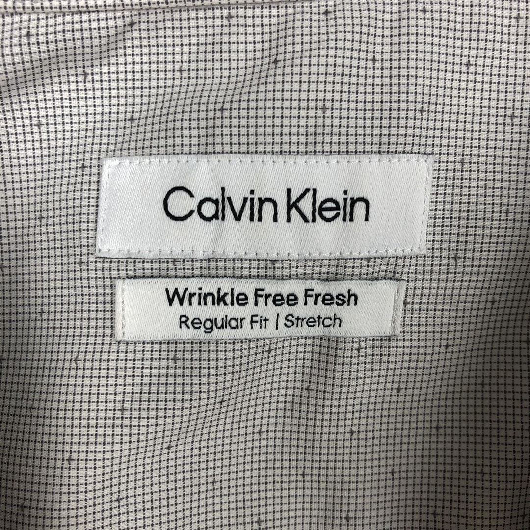 2000'S Calvin Klein long-sleeved cotton check shirt, men's size L (approx.) cotton white type Vintage Second Hand