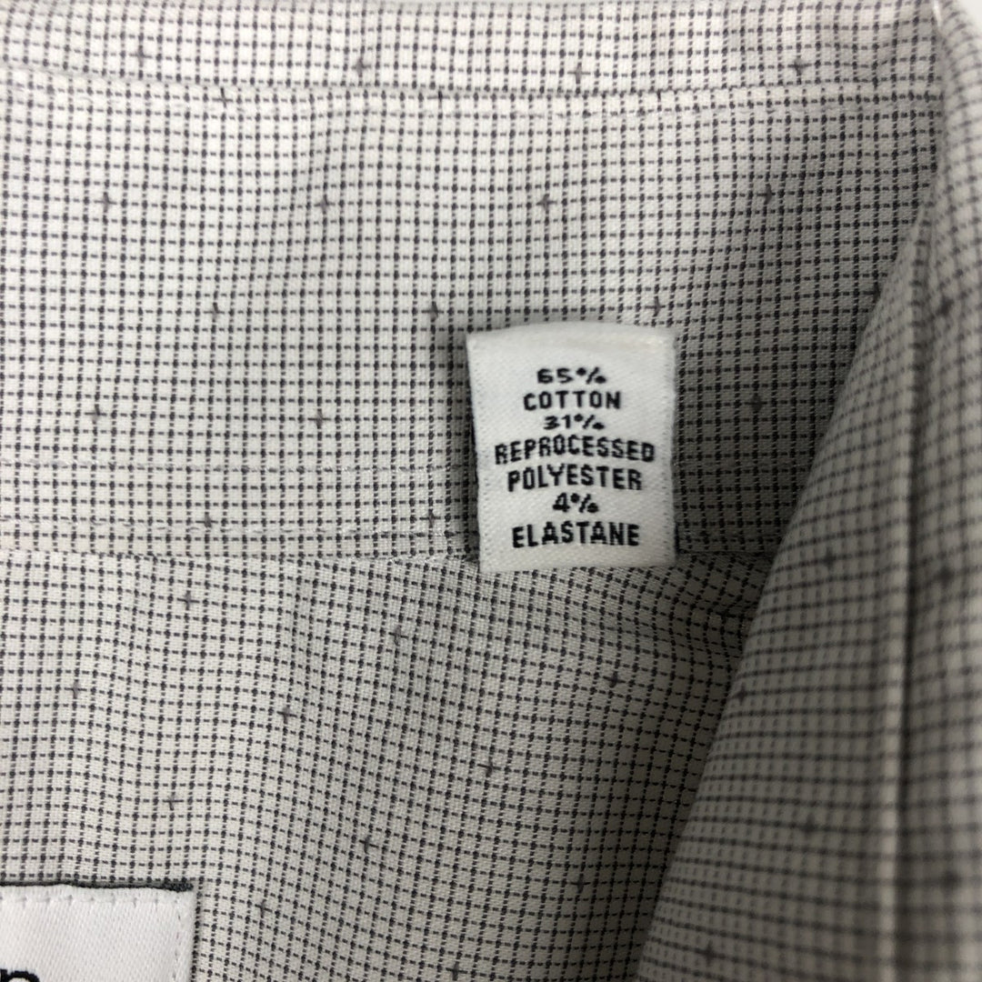 2000'S Calvin Klein long-sleeved cotton check shirt, men's size L (approx.) cotton white type Vintage Second Hand