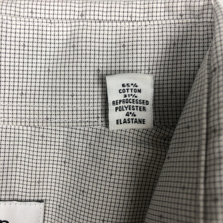 2000'S Calvin Klein long-sleeved cotton check shirt, men's size L (approx.) cotton white type Vintage Second Hand