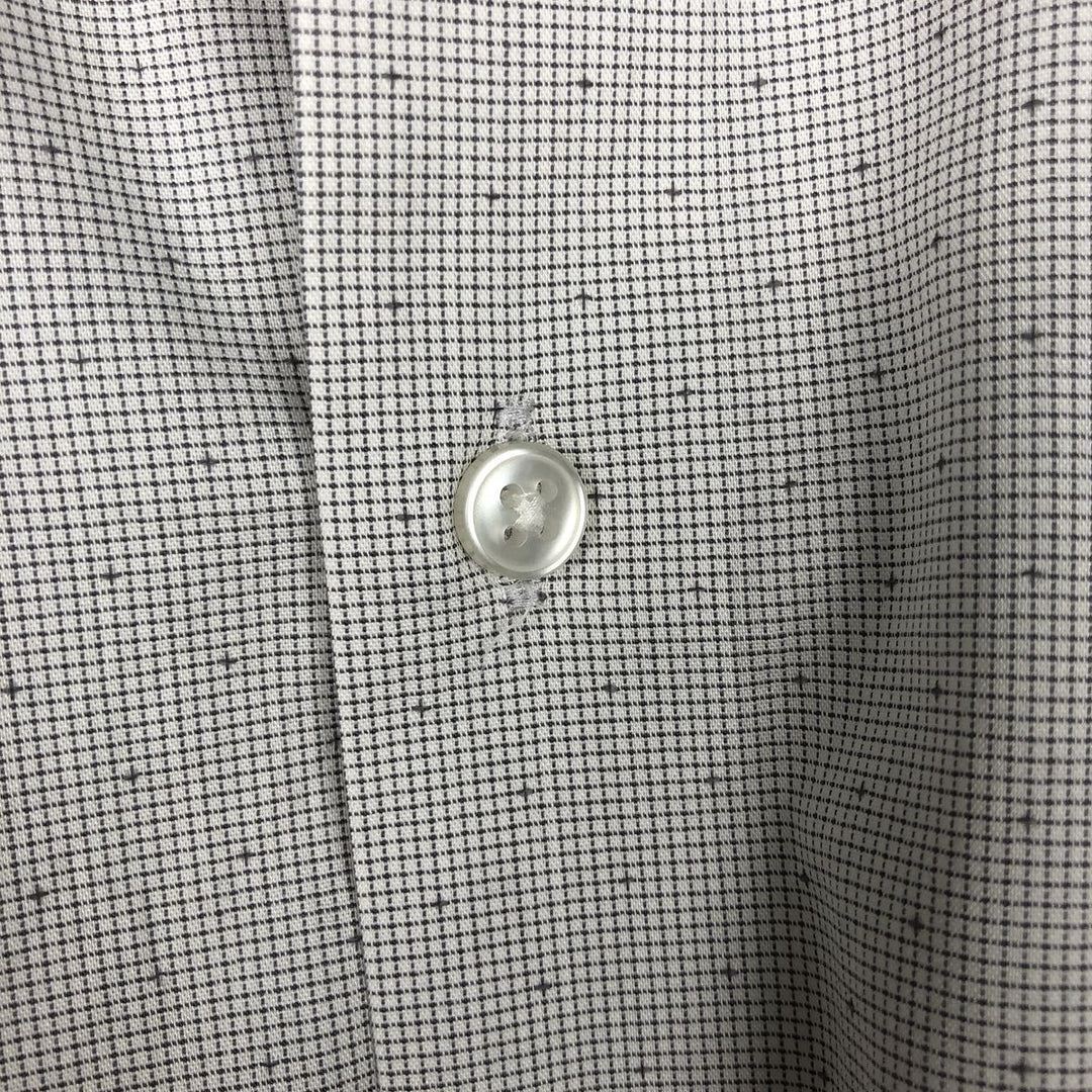 2000'S Calvin Klein long-sleeved cotton check shirt, men's size L (approx.) cotton white type Vintage Second Hand