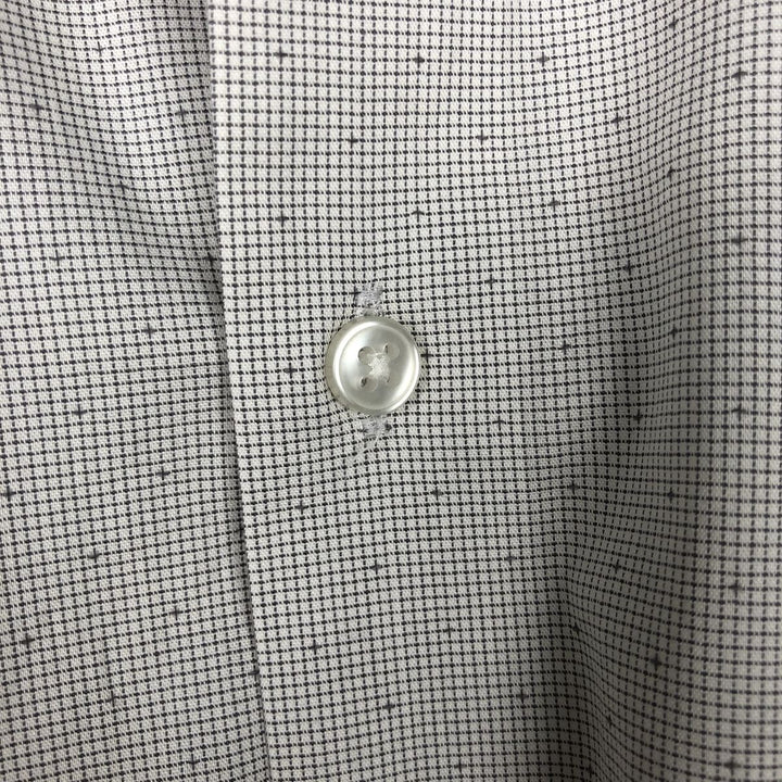 2000'S Calvin Klein long-sleeved cotton check shirt, men's size L (approx.) cotton white type Vintage Second Hand