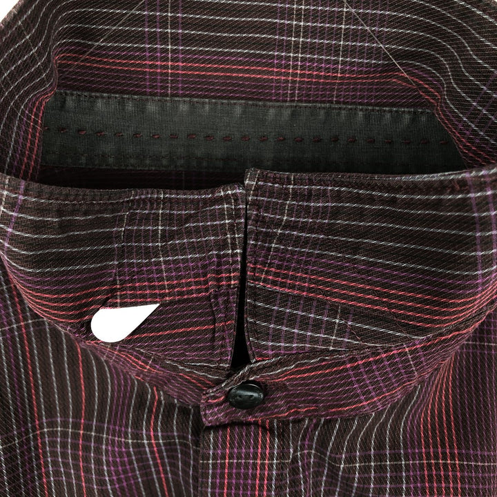 90s-00'S Vintage Calvin Klein Long Sleeve Cotton Check Shirt, Men's Size L cotton purple type Vintage Second Hand