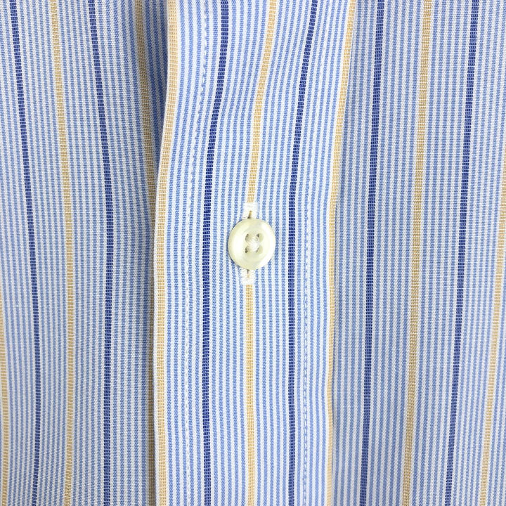 Brooks Brothers Est.1818 REGENT Multi-Stripe Long-Sleeve Striped Shirt (Men's Size M) Supima Cotton Blue type light blue Vintage Second Hand