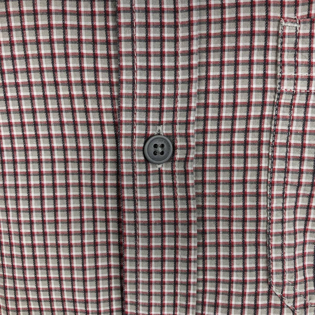 Columbia Long-Sleeve Button-Down Check Shirt, Men's Size M (approx.) cotton Khaki type Vintage Second Hand