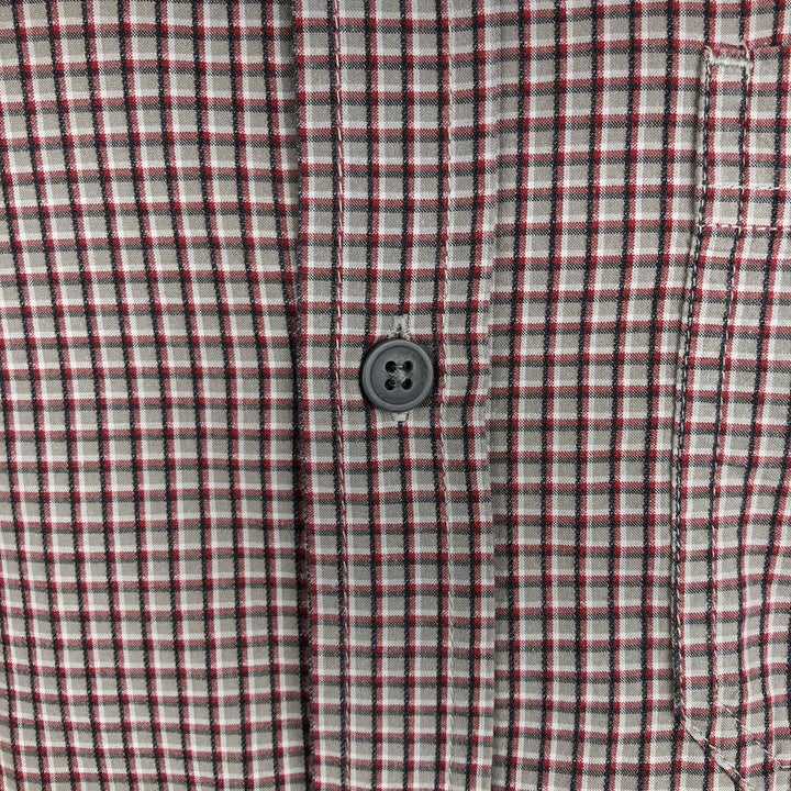 Columbia Long-Sleeve Button-Down Check Shirt, Men's Size M (approx.) cotton Khaki type Vintage Second Hand