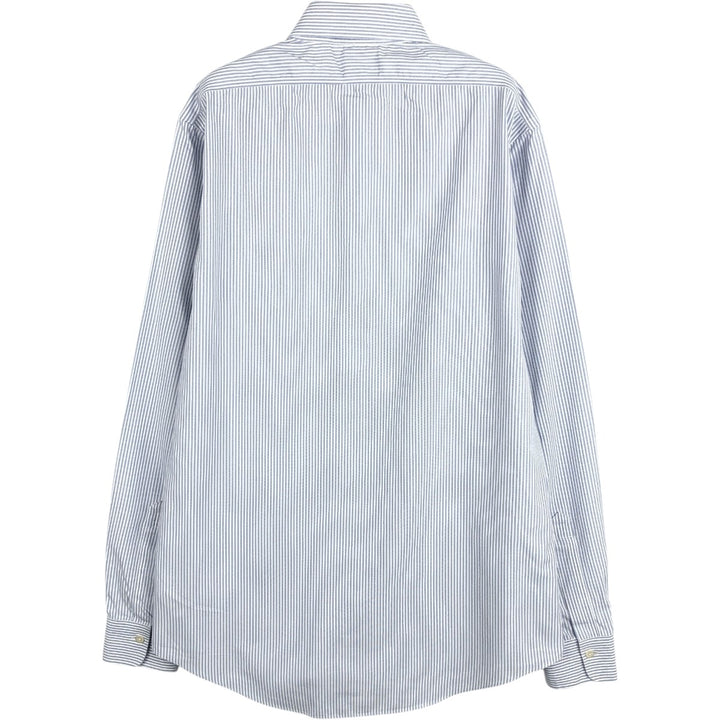 Brooks Brothers Est.1818 Milano Long Sleeve Button-Down Striped Shirt, Men's Size L Supima Cotton blue type Vintage Second Hand