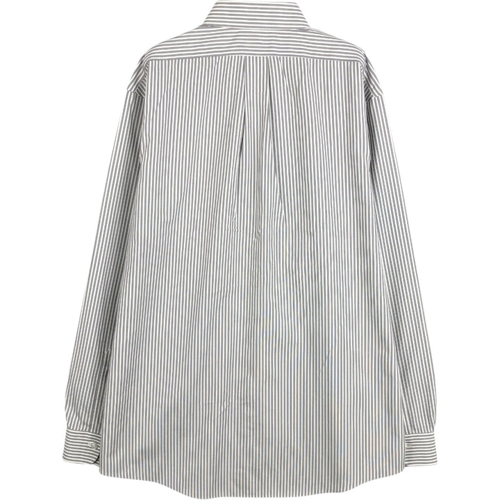 Brooks Brothers Est.1818 Wide Collar Long Sleeve Cotton Striped Shirt Men's Size L Supima Cotton white type Vintage Second Hand