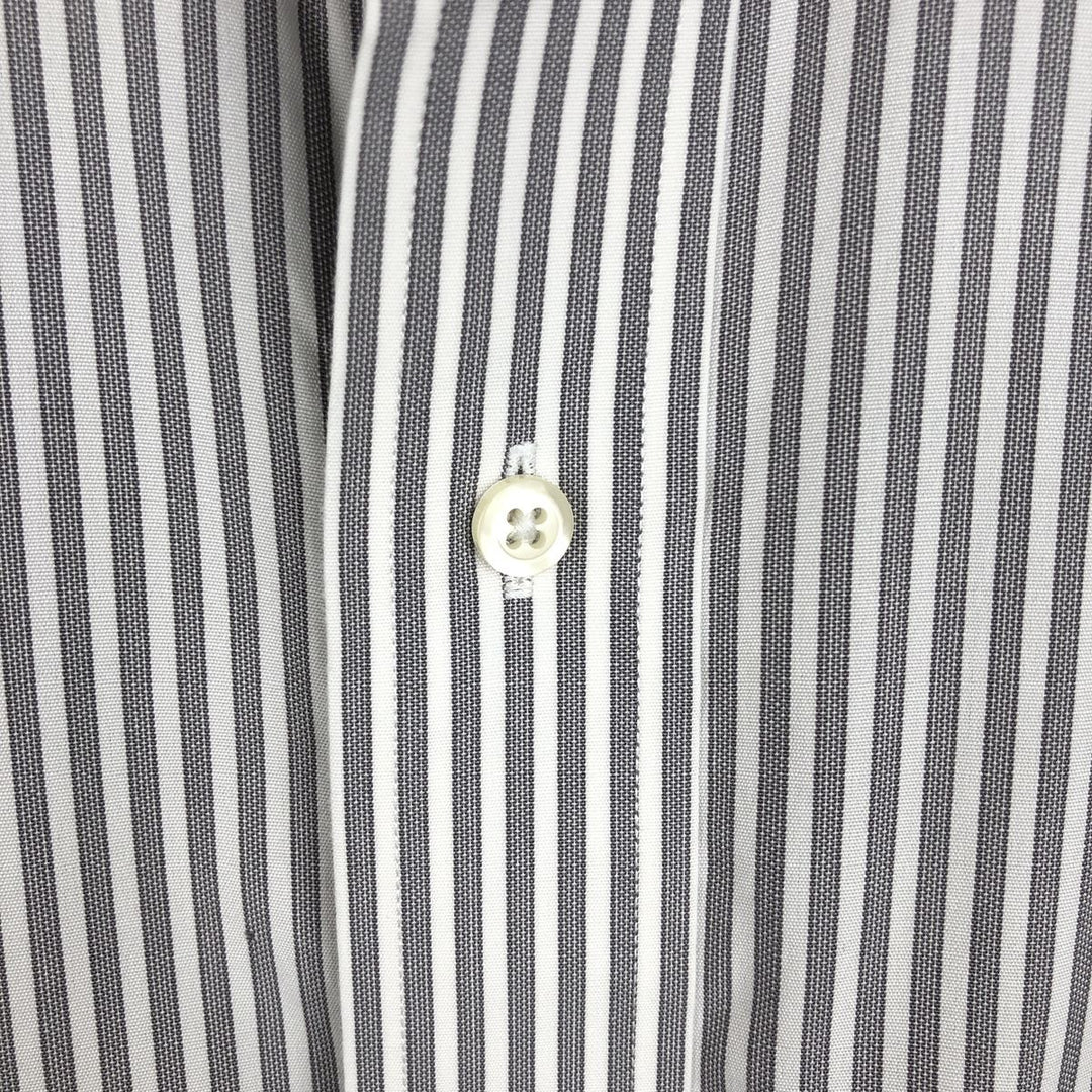 Brooks Brothers Est.1818 Wide Collar Long Sleeve Cotton Striped Shirt Men's Size L Supima Cotton white type Vintage Second Hand