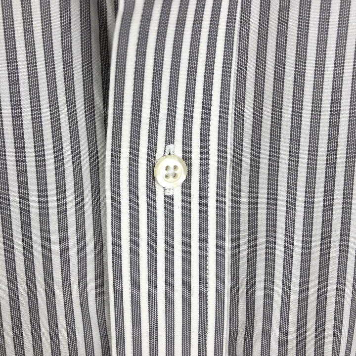 Brooks Brothers Est.1818 Wide Collar Long Sleeve Cotton Striped Shirt Men's Size L Supima Cotton white type Vintage Second Hand