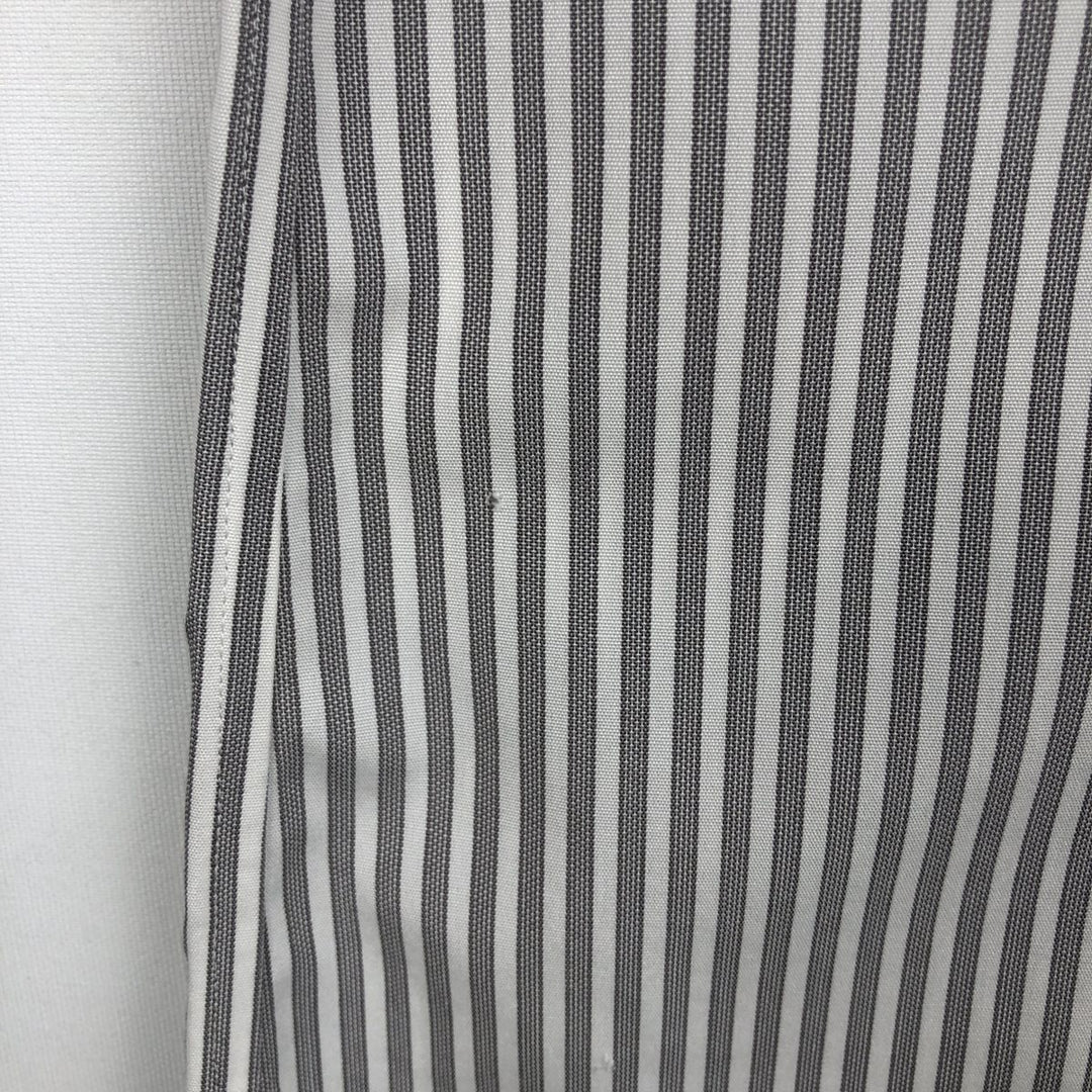Brooks Brothers Est.1818 Wide Collar Long Sleeve Cotton Striped Shirt Men's Size L Supima Cotton white type Vintage Second Hand