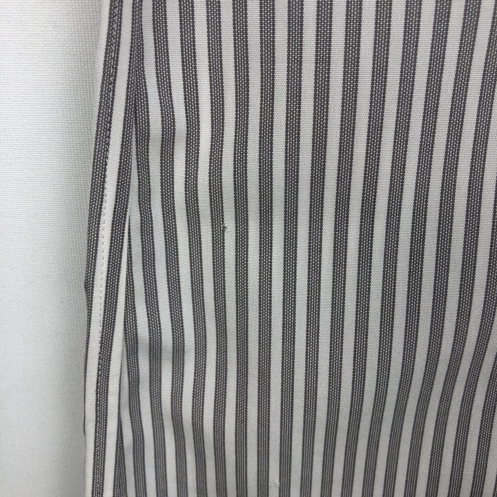 Brooks Brothers Est.1818 Wide Collar Long Sleeve Cotton Striped Shirt Men's Size L Supima Cotton white type Vintage Second Hand