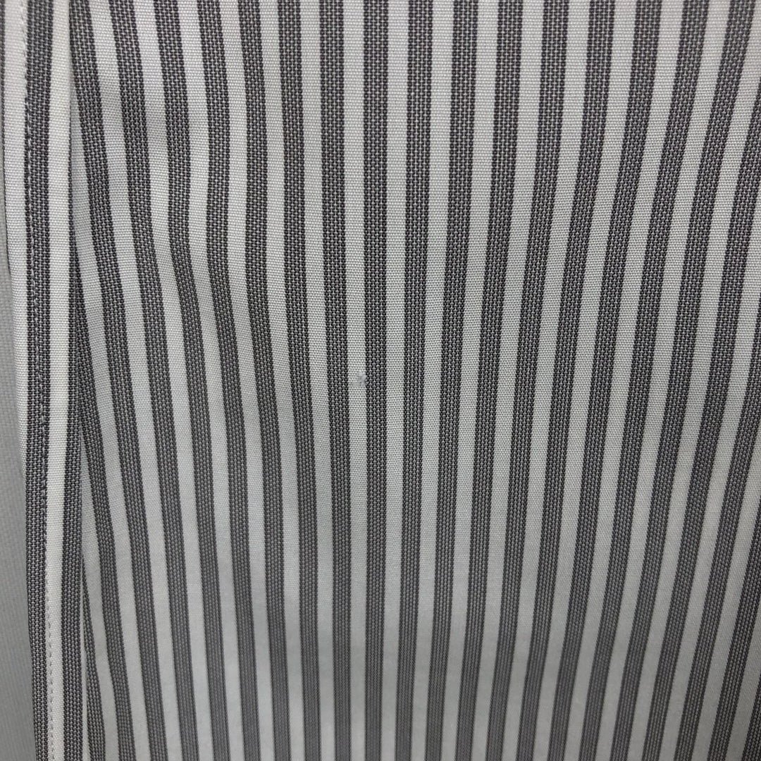 Brooks Brothers Est.1818 Wide Collar Long Sleeve Cotton Striped Shirt Men's Size L Supima Cotton white type Vintage Second Hand