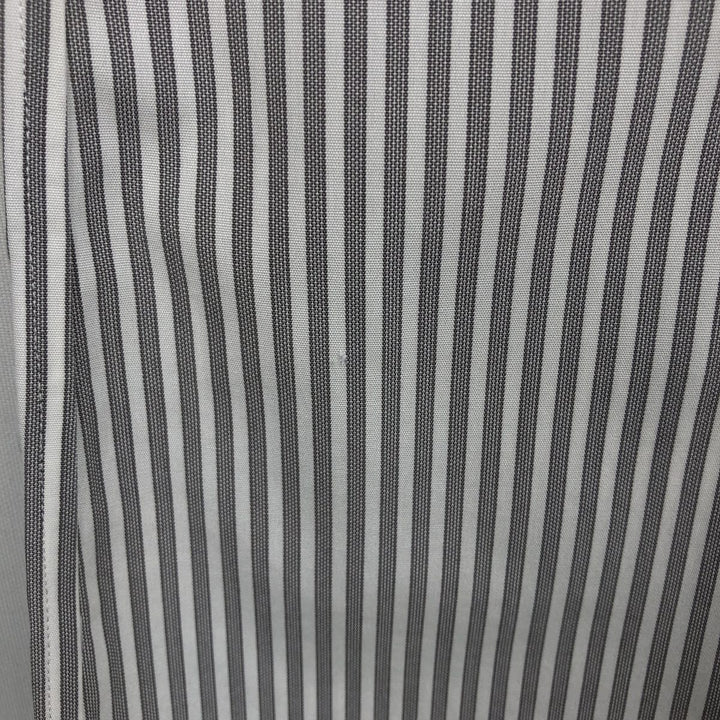 Brooks Brothers Est.1818 Wide Collar Long Sleeve Cotton Striped Shirt Men's Size L Supima Cotton white type Vintage Second Hand