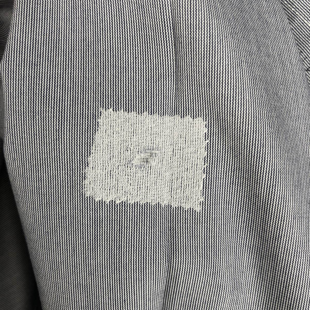 Brooks Brothers 1818 REGENT FIT Long-Sleeve Cotton Stripe Shirt, Men's Size L (approx.) cotton navy blue type Vintage Second Hand