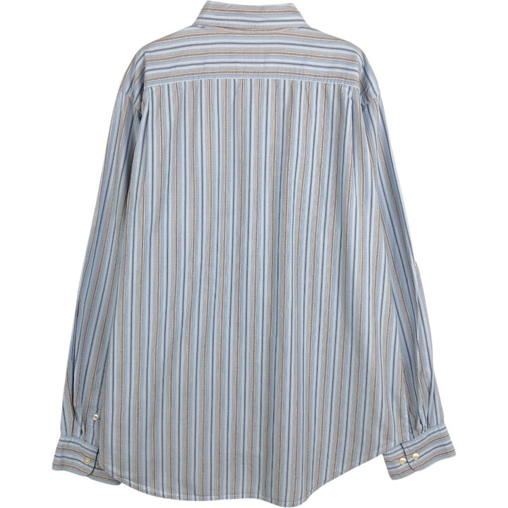 2000'S GAP CLASSIC FIT Long-Sleeve Cotton Stripe Shirt, Men's Size L (approx.) cotton Blue type light blue Vintage Second Hand