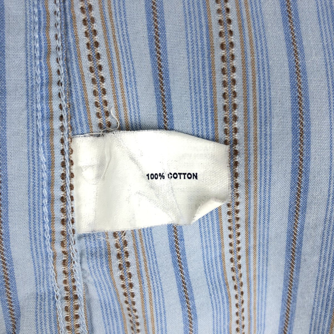2000'S GAP CLASSIC FIT Long-Sleeve Cotton Stripe Shirt, Men's Size L (approx.) cotton Blue type light blue Vintage Second Hand