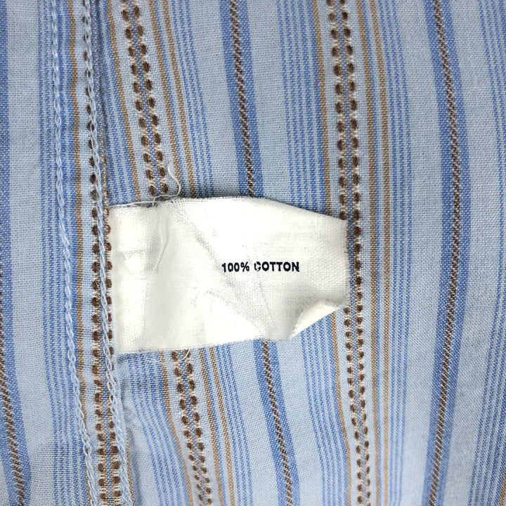 2000'S GAP CLASSIC FIT Long-Sleeve Cotton Stripe Shirt, Men's Size L (approx.) cotton Blue type light blue Vintage Second Hand