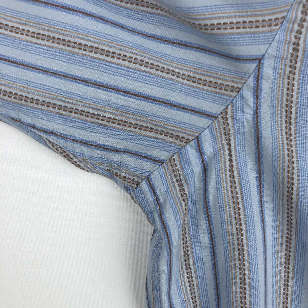 2000'S GAP CLASSIC FIT Long-Sleeve Cotton Stripe Shirt, Men's Size L (approx.) cotton Blue type light blue Vintage Second Hand