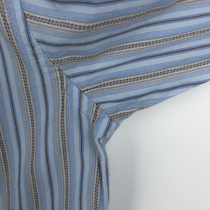 2000'S GAP CLASSIC FIT Long-Sleeve Cotton Stripe Shirt, Men's Size L (approx.) cotton Blue type light blue Vintage Second Hand